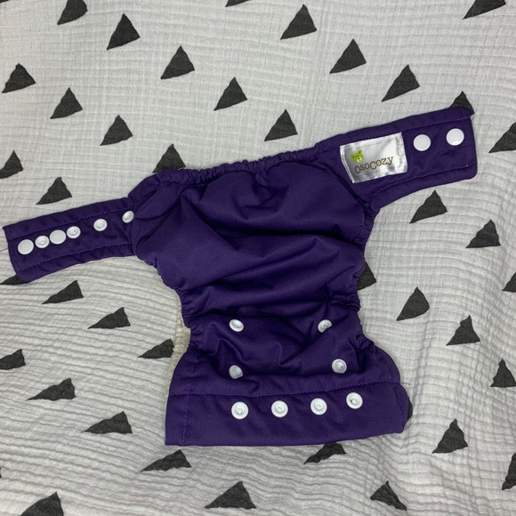 OsoCozy AIO Cloth Diaper Small - Deep Purple EUC - Picture 3 of 6